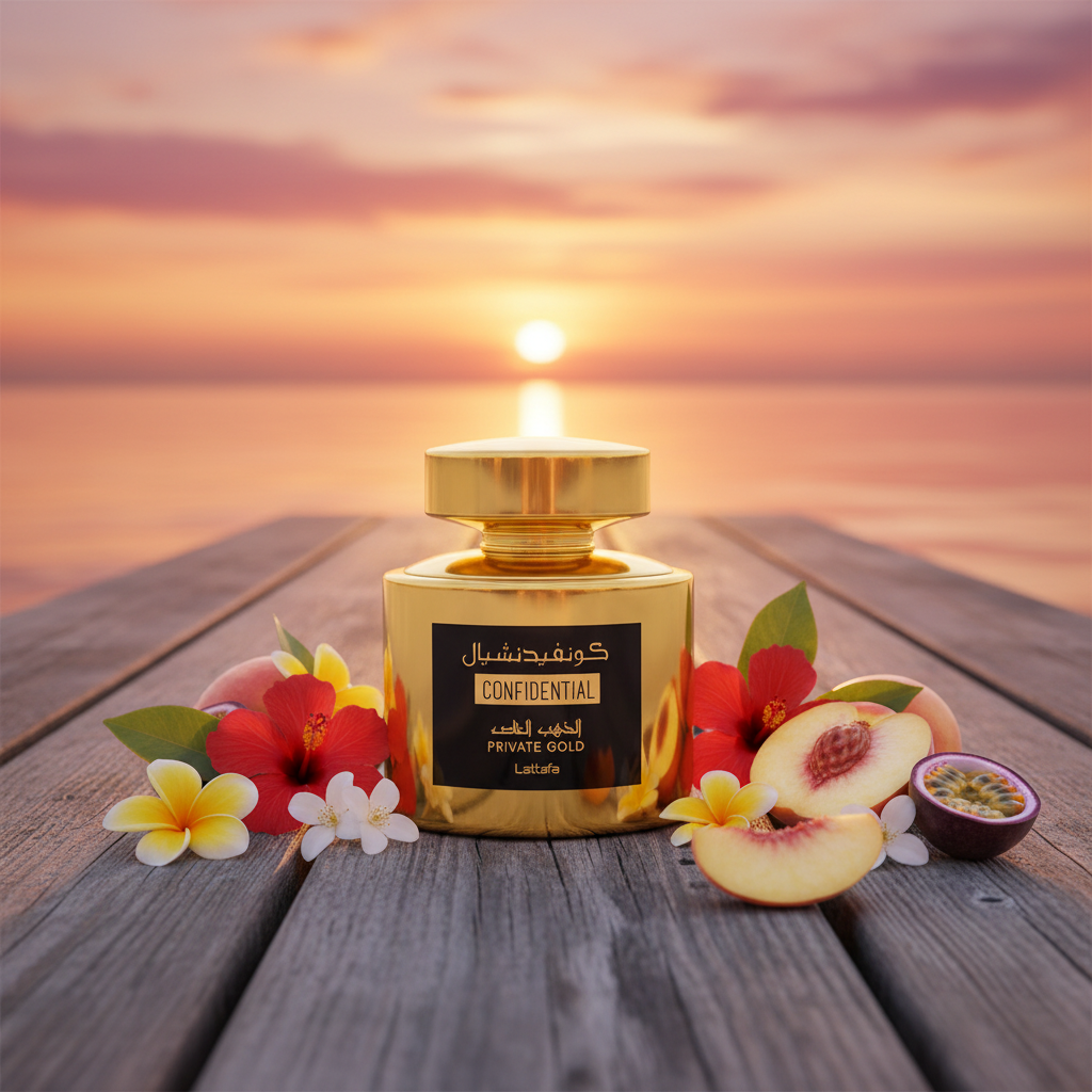 Lattafa Confidential Private Gold - auringonlasku