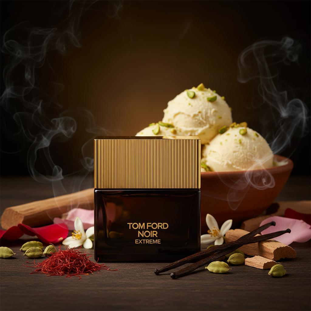 Tom Ford Noir Extreme - kulfi taustalla